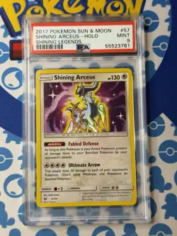 Pokemon SM Shining Legends Shining Arceus Card 57/73 PSA 9 Shiny Holo - Image 1