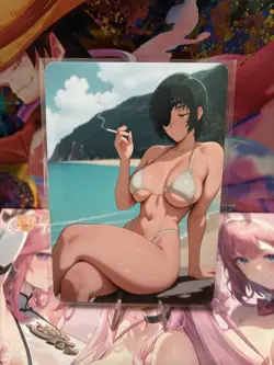 Matte Beautiful Waifu Handmade Card Goddess Story CCG Anime Double Sided - Image 1