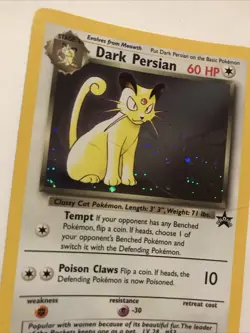 Dark Persian 17 Holo Black Star Promo WOTC Pokemon Card - Image 2