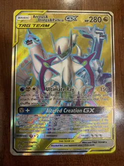 Arceus and Dialga and Palkia GX Pokemon Card - Image 1