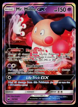 Pokemon Card - Mr. Mime GX Celestial Storm 56/168 Holo Rare GX 2018 - Image 1