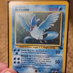 Pokemon Articuno 2/62 Fossil Holo Rare Unlimited 70 HP Freeze Dry Blizzard Card - Image 1