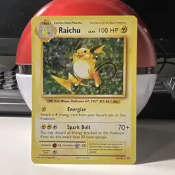 Pokemon Raichu Holo Rare 100 HP Stage 1 36/108 Evolutions English TCG Card - Image 1