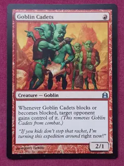 Magic The Gathering COMMANDER GOBLIN CADETS red card MTG - Image 1