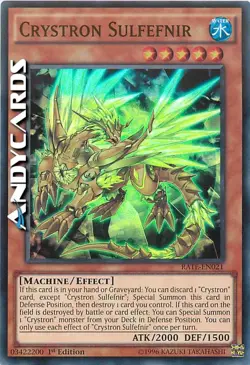CRYSTRON SULFEFNIR • Super R • RATE EN021 • 1Ed • Yugioh! • ANDYCARDS - Image 1