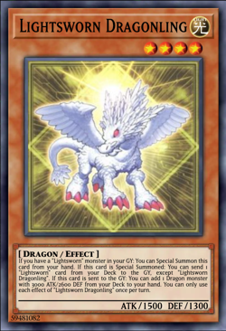 Yugioh! Lightsworn Dragonling Mega-Pack MP25-EN066 Prismatic Secret Rare - Image 1