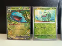 2023 Pokemon 151 Blooming Waters Blastoise 009 Venasaur 003 Promo Card Set - Image 2