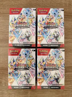 Pokemon TCG Scarlet And Violet Prismatic Evolutions Booster Bundle Lot X4 Sealed - Image 1