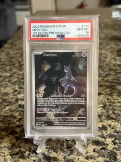 2023 POKEMON SVP EN-SV BLACK STAR PROMO 151 ULTRA-PREM COLL #052 MEWTWO PSA 10 - Image 1