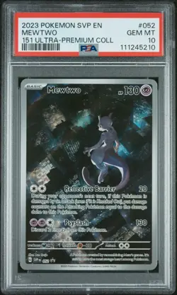 2023 POKEMON SVP EN-SV BLACK STAR PROMO 151 ULTRA-PREM COLL #052 MEWTWO PSA 10 - Image 3