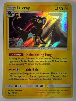 Luxray 48/156 Holo Sun & Moon Ultra Prism Pokemon - Image 1