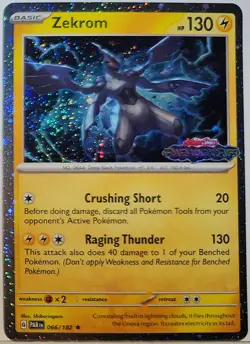 Fart Swirl 🌀 Zekrom 066/182 Cosmos Holo Rare Pokemon TCG Stamped Promo SVP - Image 3
