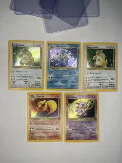 Vintage Pokemon Holo Lot WOTC Base Jungle Flareon Poliwrath Mr Mime - Image 1