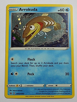 Arrokuda Cosmos Holo SWIRL SWSH093 Promo Sword & Shield Pokemon - Image 1
