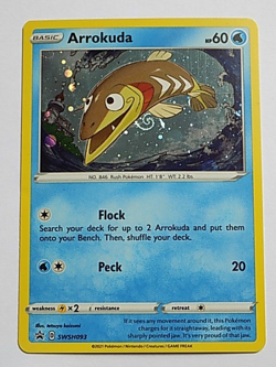 Arrokuda Cosmos Holo SWIRL SWSH093 Promo Sword & Shield Pokemon - Image 2