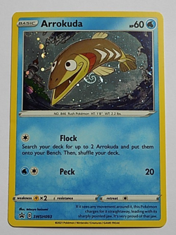 Arrokuda Cosmos Holo SWIRL SWSH093 Promo Sword & Shield Pokemon - Image 3