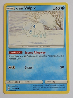 Alolan Vulpix 53/214 Sun & Moon Lost Thunder Pokemon - Image 1