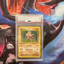 1999 Pokemon German Nockchan-Holo 1st First Edition PSA 7 - Hitmonchan 7/102 - Image 1