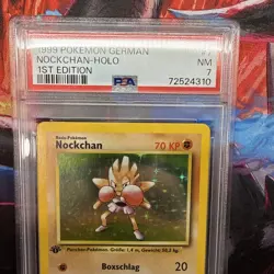 1999 Pokemon German Nockchan-Holo 1st First Edition PSA 7 - Hitmonchan 7/102 - Image 2