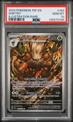 2024 POKEMON TEF EN-TEMPORAL FORCES ILLUSTRATION RARE #163 SHIFTRY PSA 10 - Image 1