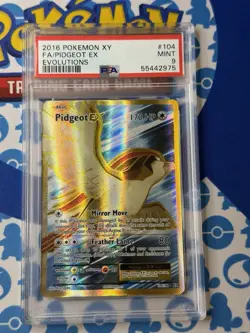 2016 POKEMON XY EVOLUTIONS #104 FULL ART/PIDGEOT EX PSA 9 - Image 1