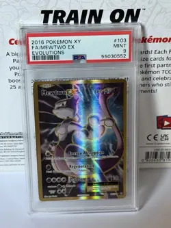 Pokemon XY Evolutions Mewtwo EX #103/108 2016 Full Art PSA 9 - Image 1