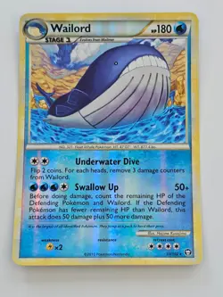 Pokemon Wailord Reverse Holo HS Triumphant 31/102 LP - Image 1