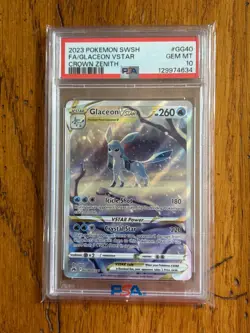 Pokemon Glaceon Vstar GG40 Crown Zenith PSA 10 - Image 1