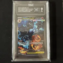 Pokemon Mega Charizard X ex Special Illustration Rare Holo 125/094 TAG 9 - Image 1