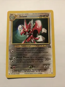 Scizor Black Star Promo 33 Near Mint Pokemon NM Vintage WOTC Wizards - Image 1
