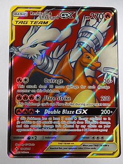 Reshiram & Charizard GX Holo 194/214 Sun & Moon Unbroken Bonds Pokemon - Image 1