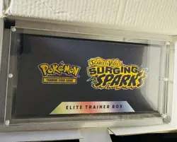 Pokemon Surging Sparks ETB Sealed in Acrylic Display Case 🔥 (Same Day Ship 📫) - Image 2