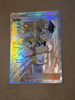 Pokemon Judge (Full Art) Ultra Rare Holo SM - Lost Thunder 209/214 NM PACK FRESH - Image 1