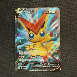 Victini V 144/163 NM Ultra Rare Full Art SWSH: Battle Styles Pokemon TCG - Image 1