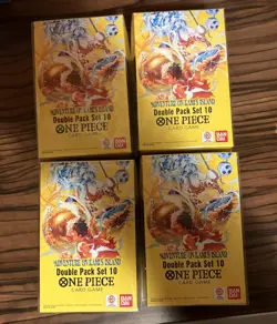 LOT OF 4 OP-15 One Piece Adventure on Kami's Island Double Pack Booster OP15 NEW - Image 1
