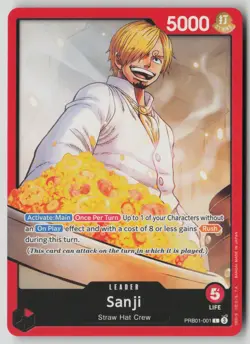Sanji PRB01-001 One Piece Premium Booster -The Best- Leader Near Mint - Image 1