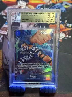 One Piece OP-02 Paramount War Buggy Alt Art Beckett 9.5 - Image 1