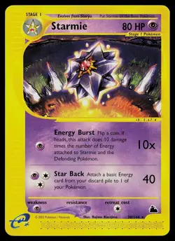 Pokemon Card - Starmie Skyridge 30/144 Rare Non-Holo - Image 1