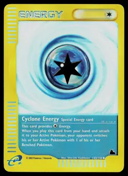 Pokemon Card - Cyclone Energy Skyridge 143/144 Uncommon Reverse Holo - Image 1