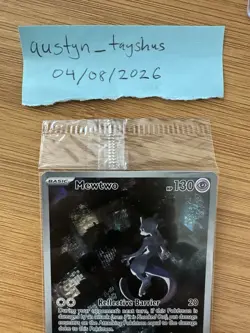 SEALED Mewtwo 052 Scarlet & Violet Promo Holo Pokemon TCG Card Psychic 130 HP - Image 2