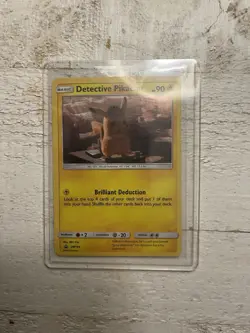 Pokemon TCG Detective Pikachu SM194 Cosmos Holo Black Star Promo Card LP/HP - Image 1