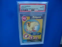 1999 Pokemon Burger King UnPerforated Pidgeot card #18 Psa 8 Nm Mint - Image 1