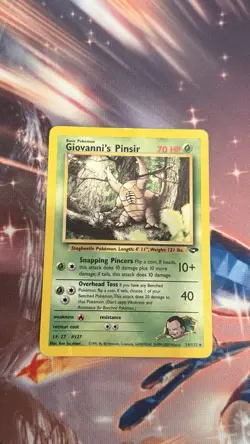 Pokemon TCG Card Giovanni's Pinsir Gym Challenge #24/132 Unlimited Rare - Image 1