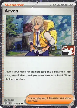 Arven 166/198 Uncommon Prize Pack Series Cards Pokemon Holo Near Mint - Image 1