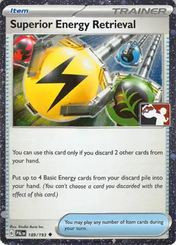 Superior Energy Retrieval 189/193 Prize Pack Series Cards Pokemon Holo NM - Image 1