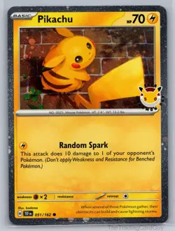 Pikachu (Pokemon Day 2026) Common Miscellaneous Cards & Products Holo 051/162 NM - Image 1