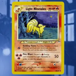 2002 Neo Destiny Light Ninetales #50/105 Unlimited Rare Pokemon Card NM-MINT☆ - Image 1