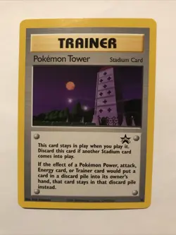 Pokemon Tower #42 Black Star Promo Trainer WOTC Pokemon Card NM - Image 1