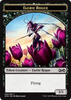 Faerie Rogue Token Light Play, English Magic the Gathering MTG Ultimate Masters - Image 1
