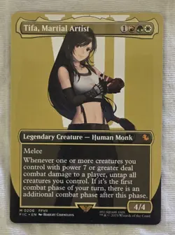 MTG Commander: FINAL FANTASY #206 Tifa, Martial Artist (Borderless) NM Reg - Image 1